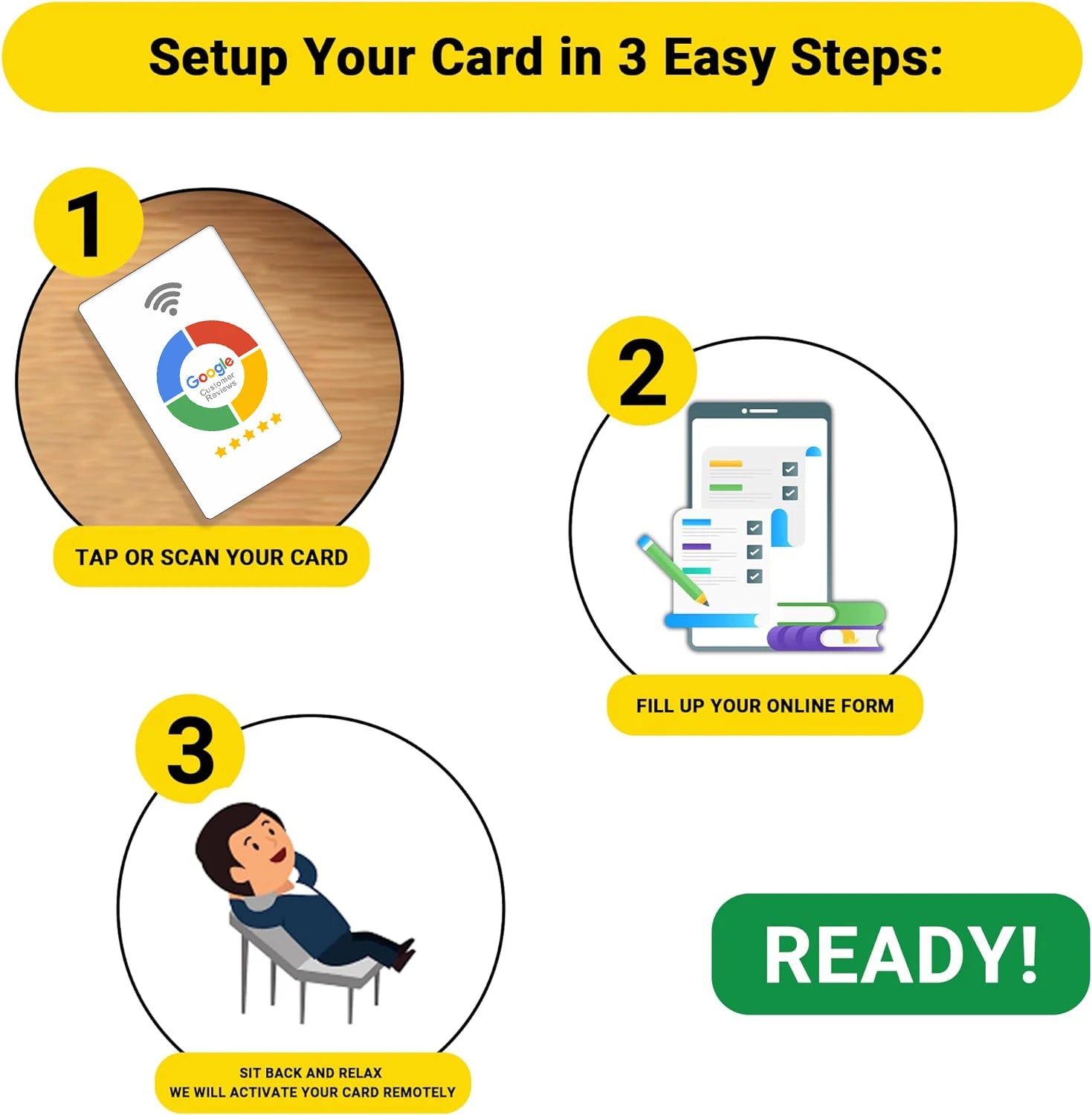 NFC Google Értékelés Kártya