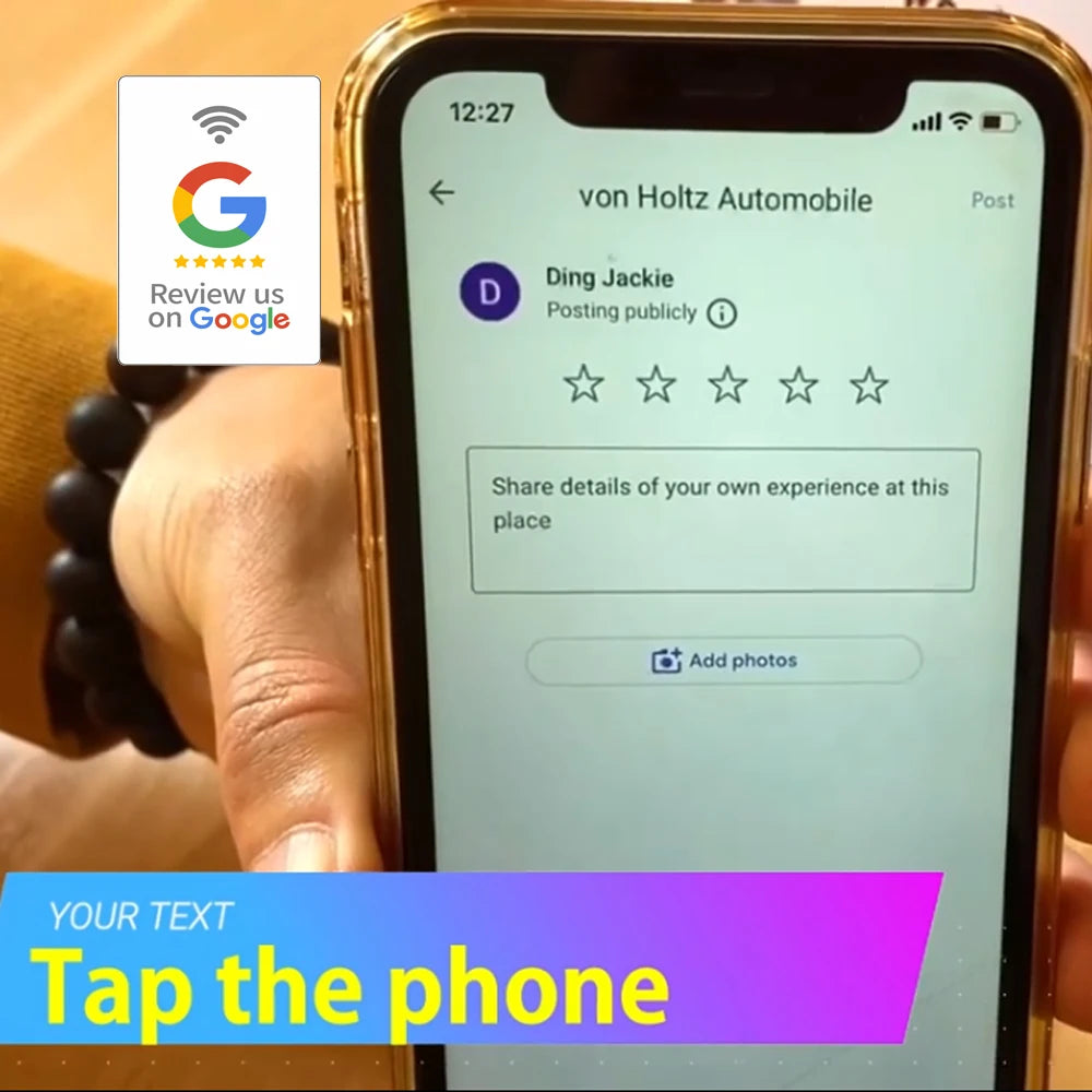 NFC Google Értékelés Kártya